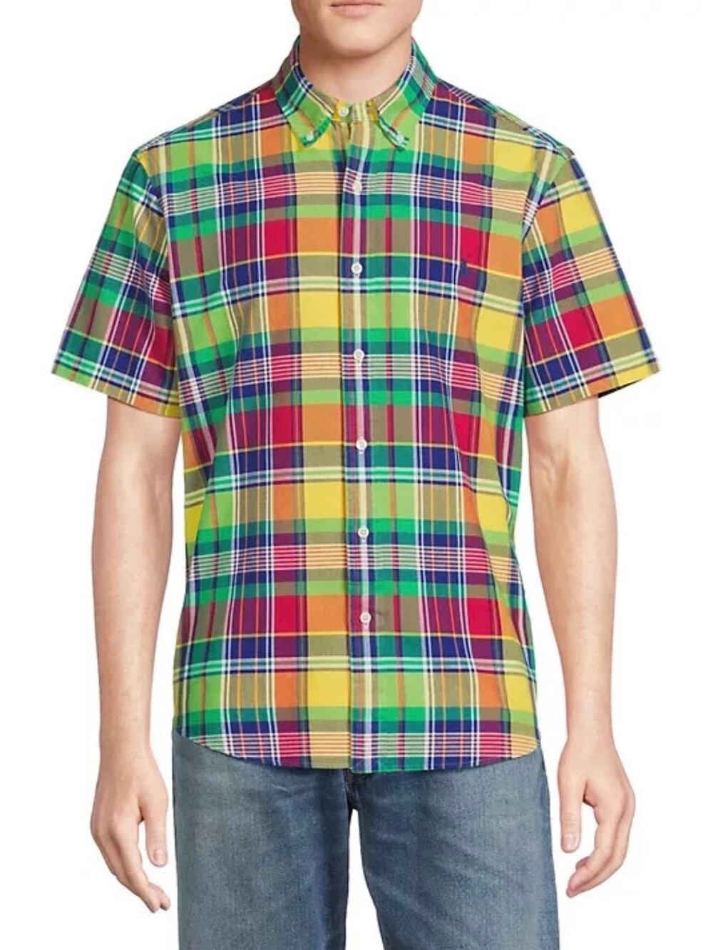 NWOT $125 Polo Ralph Lauren Classic Fit Plaid Short Sleeve Oxford Shirt Men's S